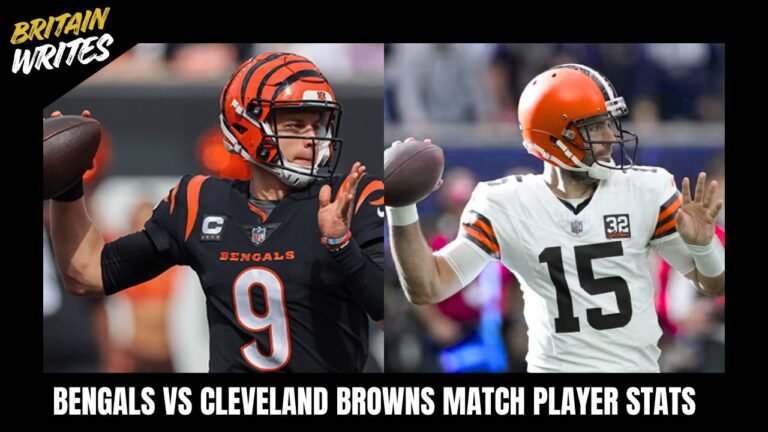 bengals vs cleveland browns match player stats