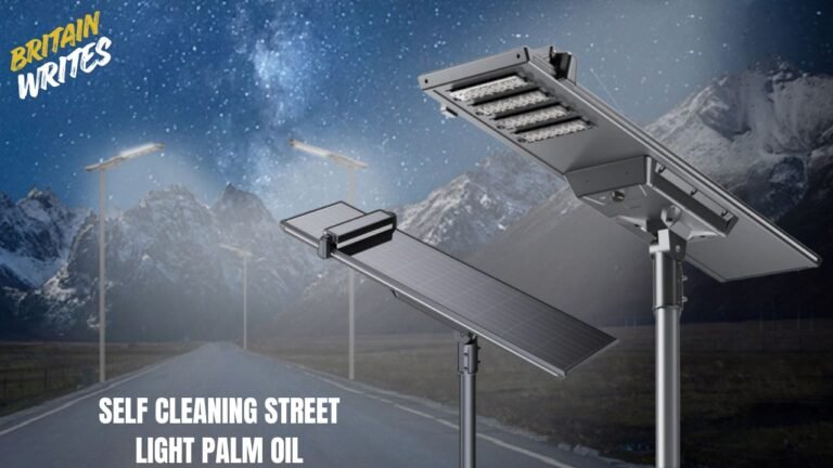 self cleaning street light palm oil