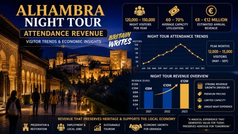 alhambra night tour attendance revenue